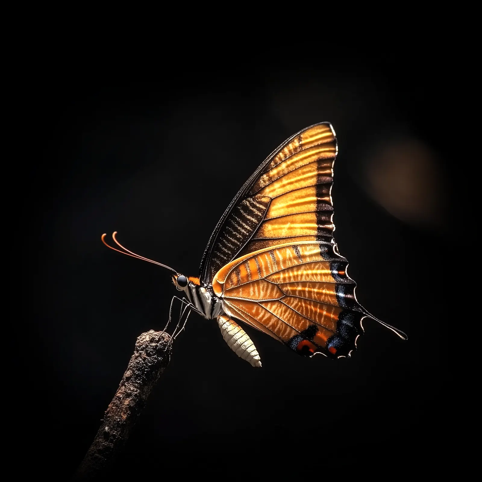 A butterfly resting on a branch