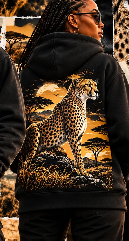 SoulTribe Hoodie in black, back view