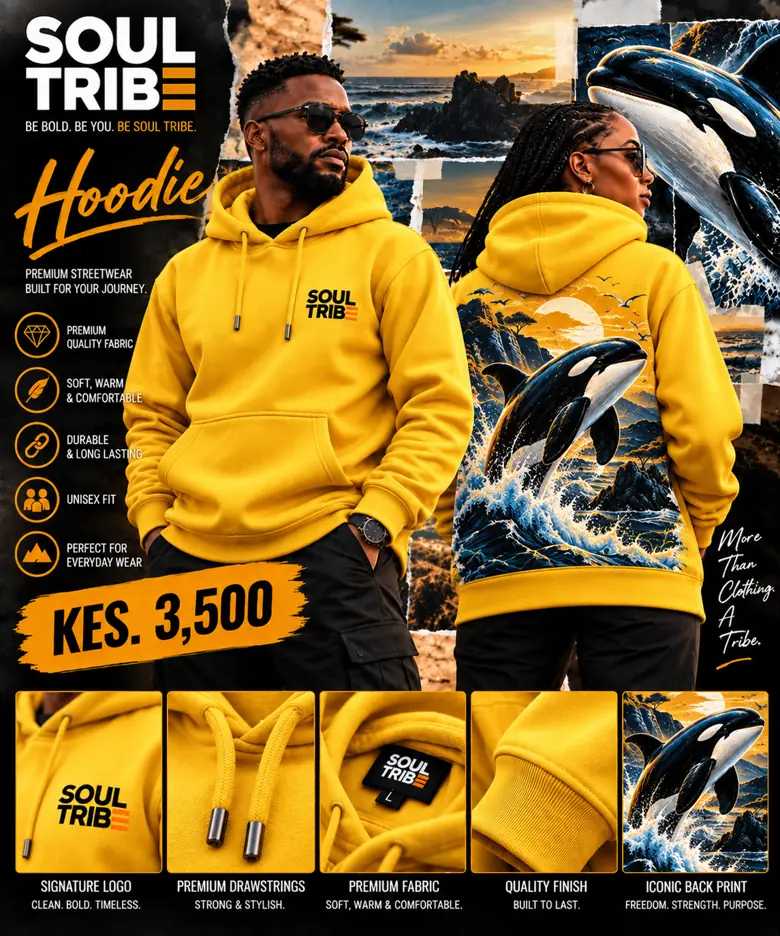 SoulTribe Hoodie in yellow, product sheet
