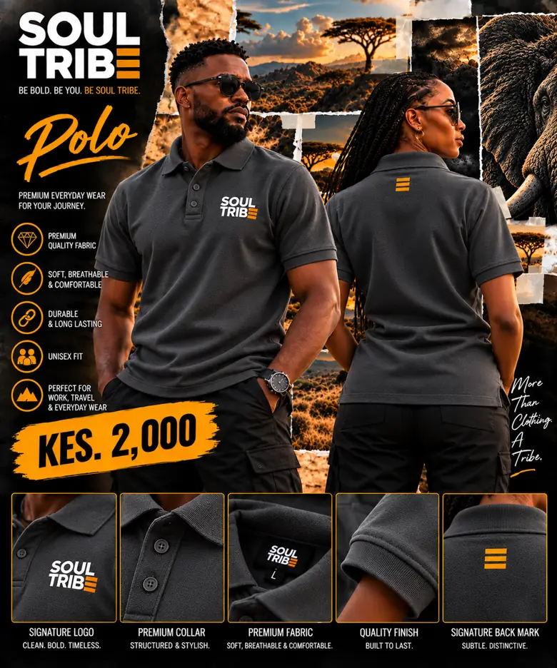SoulTribe Polo in charcoal, product sheet