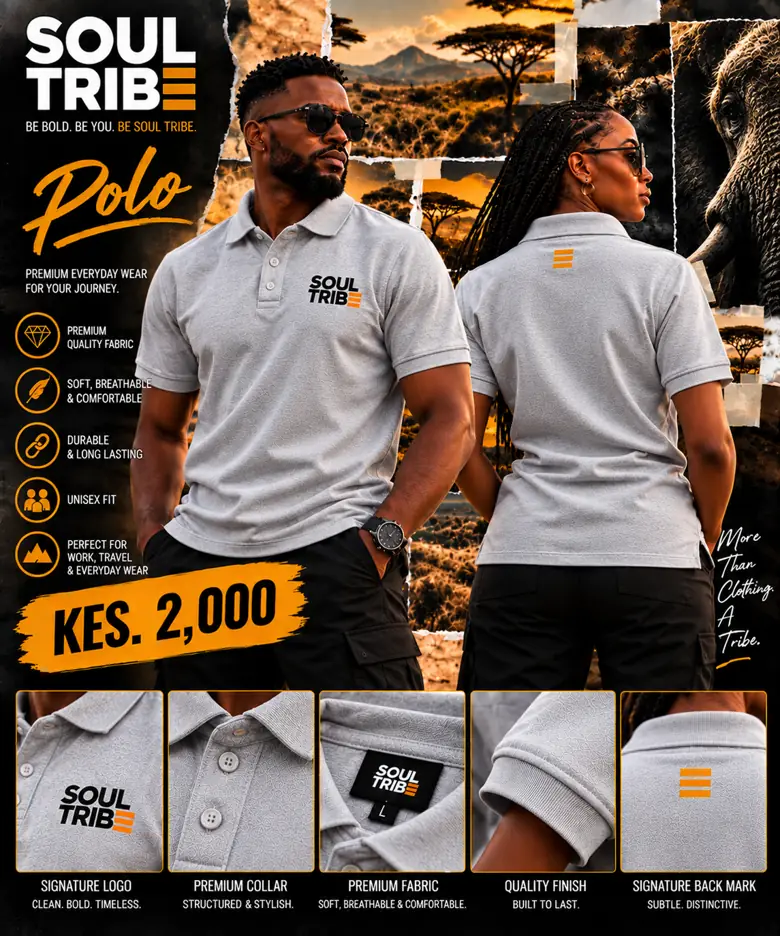 SoulTribe Polo in grey, product sheet