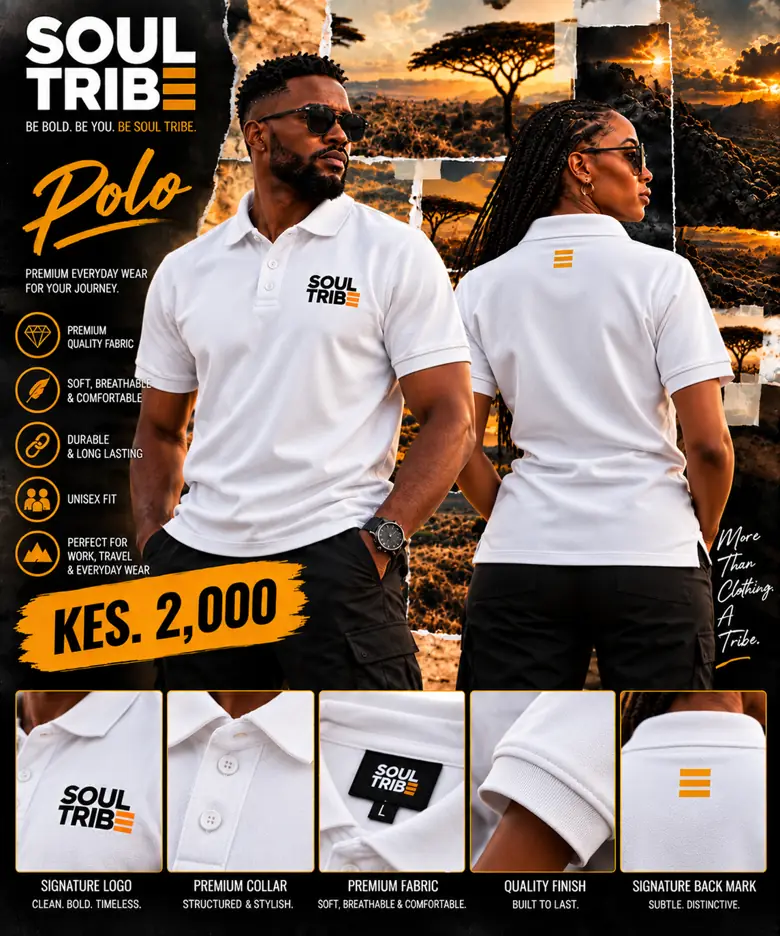 SoulTribe Polo in white, product sheet